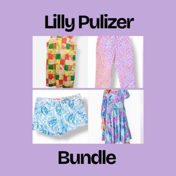 Lilly Pulitzer 4pc Wholesale Reseller Lot | Sizes S–12 | Resortwear - Picture 1 of 5